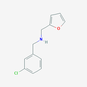 molecular formula C12H12ClNO B262105 1-(3-chlorophenyl)-N-(furan-2-ylmethyl)methanamine 