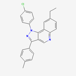 1-(4-chlorophenyl)-8-ethyl-3-(4-methylphenyl)-1H-pyrazolo[4,3-c]quinoline