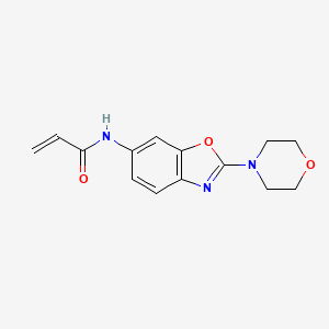 molecular formula C14H15N3O3 B2621069 N-(2-Morpholin-4-yl-1,3-benzoxazol-6-yl)prop-2-enamide CAS No. 2175582-97-3