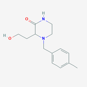 molecular formula C14H20N2O2 B262107 3-(2-Hydroxyethyl)-4-(4-methylbenzyl)-2-piperazinone 