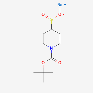 molecular formula C10H18NNaO4S B2621071 Sodium 4-N-boc-piperidinylsulfinate CAS No. 1823496-21-4