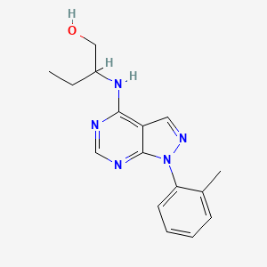 molecular formula C16H19N5O B2621076 2-((1-(o-tolyl)-1H-pyrazolo[3,4-d]pyrimidin-4-yl)amino)butan-1-ol CAS No. 1170922-74-3