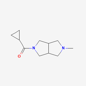 molecular formula C11H18N2O B2621079 cyclopropyl(5-methylhexahydropyrrolo[3,4-c]pyrrol-2(1H)-yl)methanone CAS No. 2034415-56-8