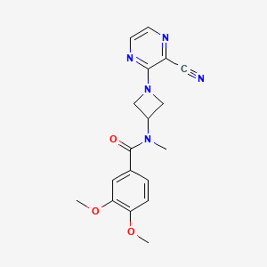 N-[1-(3-Cyanopyrazin-2-yl)azetidin-3-yl]-3,4-dimethoxy-N-methylbenzamide