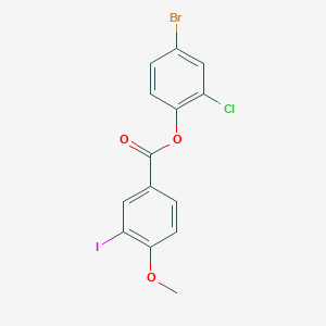 molecular formula C14H9BrClIO3 B262109 4-Bromo-2-chlorophenyl 3-iodo-4-methoxybenzoate 