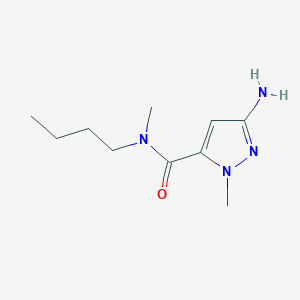 molecular formula C10H18N4O B2621092 3-amino-N-butyl-N,1-dimethyl-1H-pyrazole-5-carboxamide CAS No. 1824025-81-1