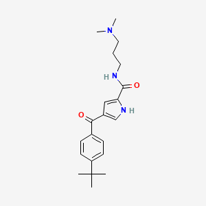 molecular formula C21H29N3O2 B2621096 4-(4-tert-butylbenzoyl)-N-[3-(dimethylamino)propyl]-1H-pyrrole-2-carboxamide CAS No. 439111-58-7