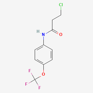 molecular formula C10H9ClF3NO2 B2621101 3-chloro-N-[4-(trifluoromethoxy)phenyl]propanamide CAS No. 886498-78-8