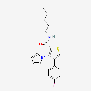 4-(4-fluorophenyl)-N-pentyl-3-(1H-pyrrol-1-yl)thiophene-2-carboxamide