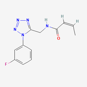 (Z)-N-((1-(3-fluorophenyl)-1H-tetrazol-5-yl)methyl)but-2-enamide