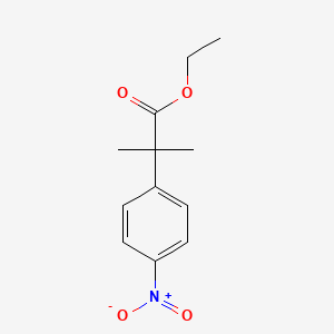 molecular formula C12H15NO4 B2621112 Ethyl 2-methyl-2-(4-nitrophenyl)propanoate CAS No. 83397-45-9