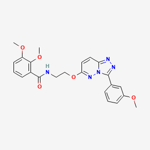 molecular formula C23H23N5O5 B2621116 2,3-dimethoxy-N-(2-((3-(3-methoxyphenyl)-[1,2,4]triazolo[4,3-b]pyridazin-6-yl)oxy)ethyl)benzamide CAS No. 1021125-26-7