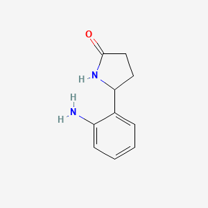 molecular formula C10H12N2O B2621118 5-(2-Aminophenyl)pyrrolidin-2-one CAS No. 1314723-28-8