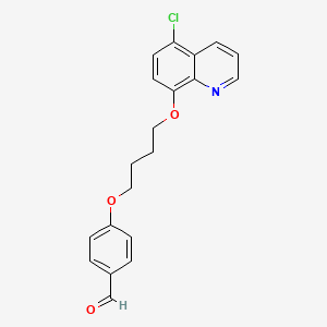 molecular formula C20H18ClNO3 B2621126 4-[4-(5-Chloroquinolin-8-yl)oxybutoxy]benzaldehyde CAS No. 709009-89-2
