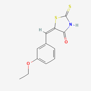 molecular formula C12H11NO2S2 B2621128 (5E)-5-(3-ethoxybenzylidene)-2-mercapto-1,3-thiazol-4(5H)-one CAS No. 127378-24-9