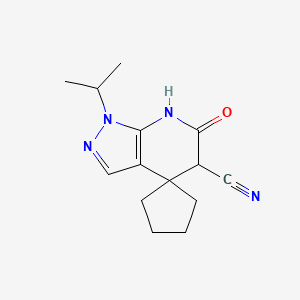 1'-Isopropyl-6'-oxo-1',5',6',7'-tetrahydrospiro[cyclopentane-1,4'-pyrazolo[3,4-b]pyridine]-5'-carbonitrile