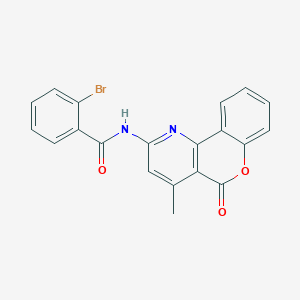 molecular formula C20H13BrN2O3 B2621135 2-bromo-N-(4-methyl-5-oxo-5H-chromeno[4,3-b]pyridin-2-yl)benzamide CAS No. 851411-45-5