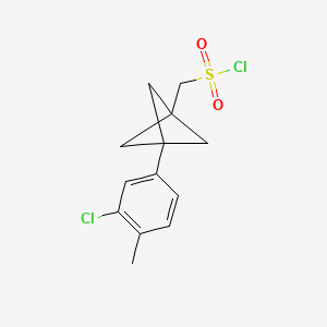 [3-(3-Chloro-4-methylphenyl)-1-bicyclo[1.1.1]pentanyl]methanesulfonyl chloride