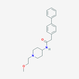 2-([1,1'-biphenyl]-4-yl)-N-(1-(2-methoxyethyl)piperidin-4-yl)acetamide