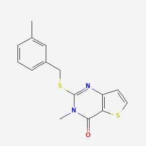 3-methyl-2-{[(3-methylphenyl)methyl]sulfanyl}-3H,4H-thieno[3,2-d]pyrimidin-4-one