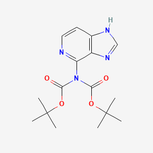 molecular formula C16H22N4O4 B2621151 tert-Butyl N-[(tert-butoxy)carbonyl]-N-{1H-imidazo[4,5-c]pyridin-4-yl}carbamate CAS No. 934816-44-1