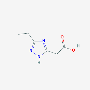 molecular formula C6H9N3O2 B2621152 (5-Ethyl-4H-1,2,4-triazol-3-yl)acetic acid CAS No. 893762-29-3