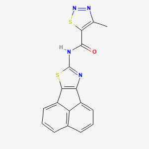molecular formula C17H10N4OS2 B2621158 N-(acenaphtho[1,2-d]thiazol-8-yl)-4-methyl-1,2,3-thiadiazole-5-carboxamide CAS No. 1207045-58-6