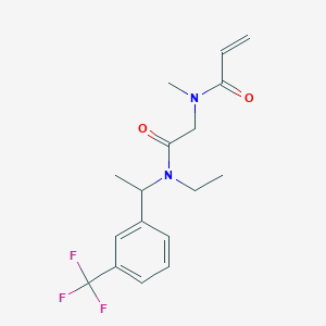 N-[2-[Ethyl-[1-[3-(trifluoromethyl)phenyl]ethyl]amino]-2-oxoethyl]-N-methylprop-2-enamide