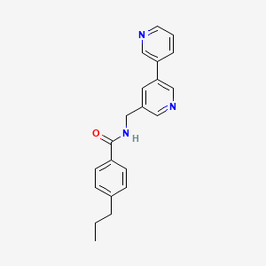 N-([3,3'-bipyridin]-5-ylmethyl)-4-propylbenzamide