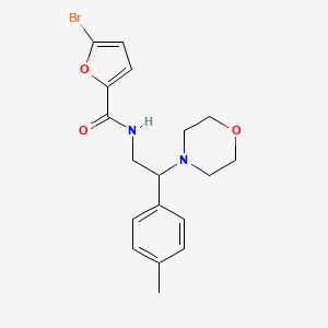 molecular formula C18H21BrN2O3 B2621168 5-bromo-N-(2-morpholino-2-(p-tolyl)ethyl)furan-2-carboxamide CAS No. 899975-43-0