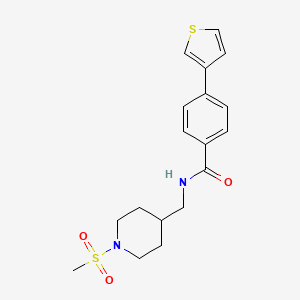 N-((1-(methylsulfonyl)piperidin-4-yl)methyl)-4-(thiophen-3-yl)benzamide