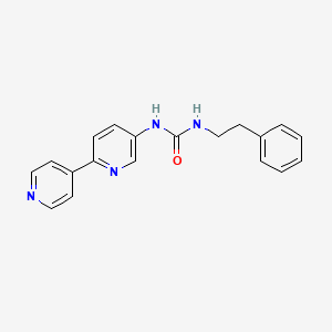 3-{[2,4'-Bipyridine]-5-yl}-1-(2-phenylethyl)urea