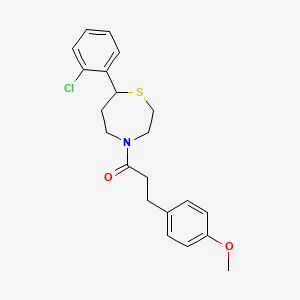 1-(7-(2-Chlorophenyl)-1,4-thiazepan-4-yl)-3-(4-methoxyphenyl)propan-1-one