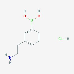 molecular formula C8H13BClNO2 B2621181 3-(2-Aminoethyl)phenylboronic acid hydrochloride CAS No. 1257437-15-2