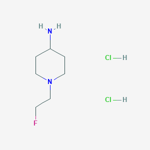 molecular formula C7H17Cl2FN2 B2621182 1-(2-Fluoroethyl)piperidin-4-amine dihydrochloride CAS No. 1201694-15-6