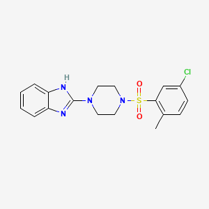 molecular formula C18H19ClN4O2S B2621186 2-(4-((5-chloro-2-methylphenyl)sulfonyl)piperazin-1-yl)-1H-benzo[d]imidazole CAS No. 1210642-65-1