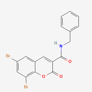 N-benzyl-6,8-dibromo-2-oxo-2H-chromene-3-carboxamide