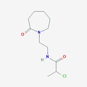molecular formula C11H19ClN2O2 B2621203 2-Chloro-N-[2-(2-oxoazepan-1-yl)ethyl]propanamide CAS No. 2411248-84-3
