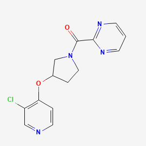 (3-((3-Chloropyridin-4-yl)oxy)pyrrolidin-1-yl)(pyrimidin-2-yl)methanone