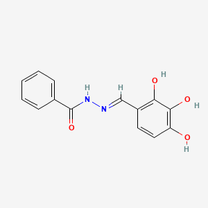 molecular formula C14H12N2O4 B2621218 (E)-N'-(2,3,4-Trihydroxybenzylidene)benzohydrazide CAS No. 1083360-04-6