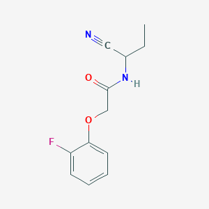 molecular formula C12H13FN2O2 B2621219 N-(1-cyanopropyl)-2-(2-fluorophenoxy)acetamide CAS No. 1311728-74-1