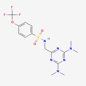 N-((4,6-bis(dimethylamino)-1,3,5-triazin-2-yl)methyl)-4-(trifluoromethoxy)benzenesulfonamide