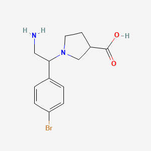 1-[2-Amino-1-(4-bromo-phenyl)-ethyl]-pyrrolidine-3-carboxylic acid