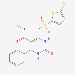 Methyl 6-(((5-chlorothiophen-2-yl)sulfonyl)methyl)-2-oxo-4-phenyl-1,2,3,4-tetrahydropyrimidine-5-carboxylate