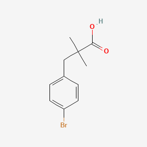 molecular formula C11H13BrO2 B2621227 3-(4-Bromophenyl)-2,2-dimethylpropanoic acid CAS No. 186498-30-6