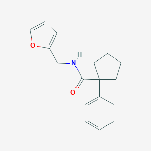 molecular formula C17H19NO2 B262123 N-(2-furylmethyl)-1-phenylcyclopentanecarboxamide 