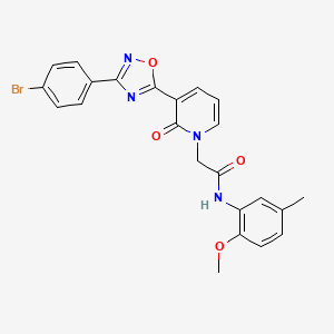 molecular formula C23H19BrN4O4 B2621245 2-[3-[3-(4-bromophenyl)-1,2,4-oxadiazol-5-yl]-2-oxopyridin-1(2H)-yl]-N-(2-methoxy-5-methylphenyl)acetamide CAS No. 1105234-54-5