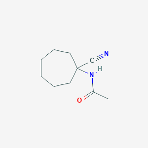 molecular formula C10H16N2O B262125 N-(1-cyanocycloheptyl)acetamide 