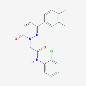 molecular formula C20H18ClN3O2 B2621253 N-(2-chlorophenyl)-2-[3-(3,4-dimethylphenyl)-6-oxopyridazin-1-yl]acetamide CAS No. 922979-69-9