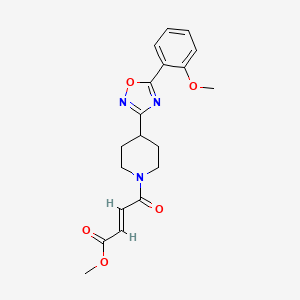 Methyl (E)-4-[4-[5-(2-methoxyphenyl)-1,2,4-oxadiazol-3-yl]piperidin-1-yl]-4-oxobut-2-enoate